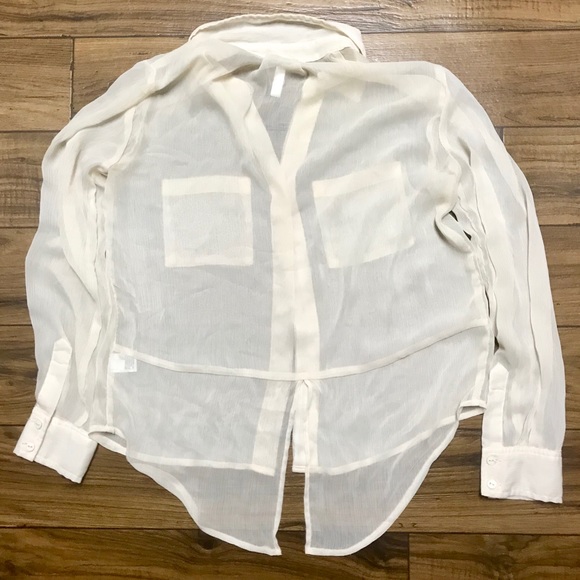 Sheer Button Up Blouse - Picture 2 of 4